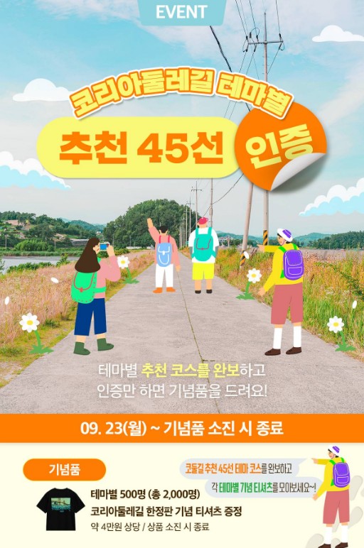 코리아 둘레길 4,500km 두루누비 국토종주 캠페인 전개